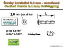 Titanové Šrouby kor. 2,4 mm - samořezné HEX 2,0 TTA